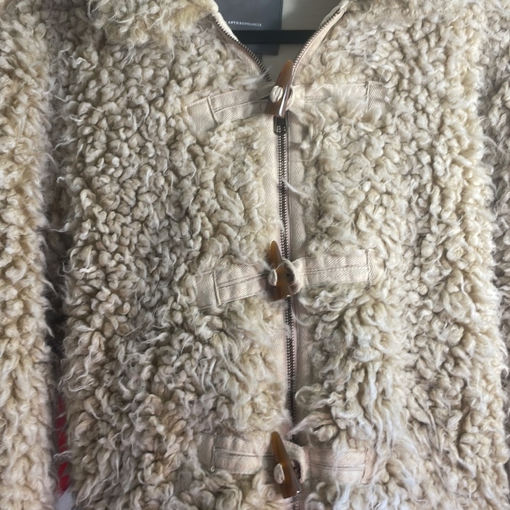 Anthropologie Sherpa zip up jacket. Size M or L - Picture 4 of 5